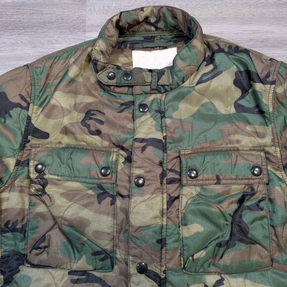 Denim Supply Ralph Lauren Men's XL Camo Military Puffer Jacket Flag Lightweight - Picture 3 of 11
